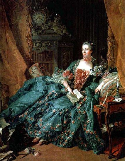 Francois Boucher Portrat der Madame de Pompadour Norge oil painting art